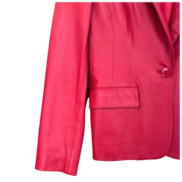 Carlisle Women’s Vintage Leather Jacket. Red. Size 4 - Picture 7 of 10
